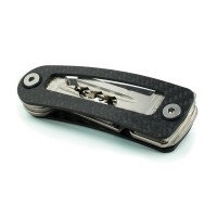 Compact Smart Key Holder Keychain Organizer Made of Carbon Fiber & Stainless Steel Pocket Key Keeper