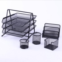 High Quality Metal Mesh Office Stationery Set for Office and Home Storage