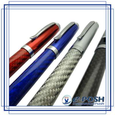 2015 new Carbon fiber luxury calligraphy business signing advertising novelty metal pen set