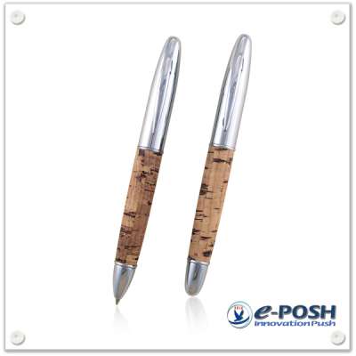 Cork pen set - Novelty metal pen