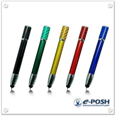 Novelty carbon fiber stylus short refill mini touch screen ball point pen