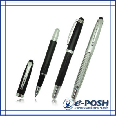 ink cartridge novetly metal carbon fiber style business gift stylus fountain pen