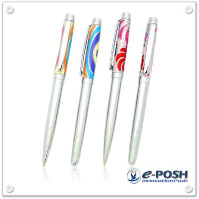 Luxury Design multi color etched metal parker refill ball point pen