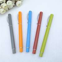 Custom  color metal   ball pen  with cap  for  students